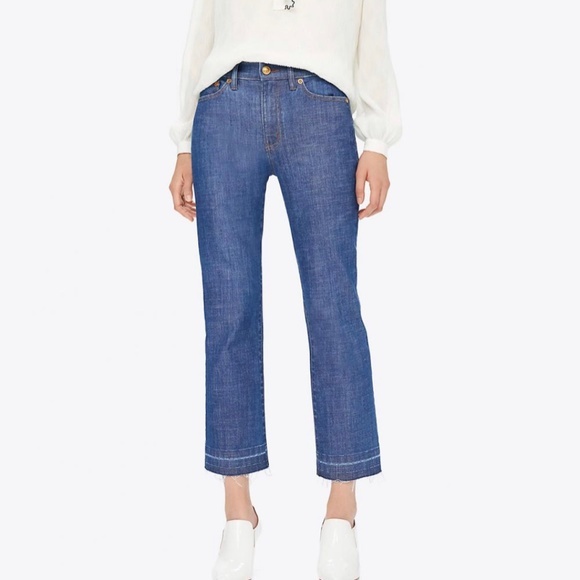 SOLD!!! NWT!! Tory Burch - Medium Allover Stonewash - Poppy Jeans - Picture 1 of 4